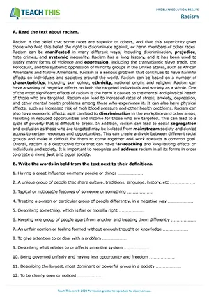 EAP problem-solution essays worksheet preview for Upper-intermediate (B2) showing outlining, gap-fill, discussion, and essay writing
