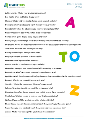 A to Z Preview