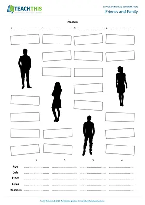 ESL Yes/No Personal Information Questions Activity preview for Pre-intermediate (A2) with pair work and question practice