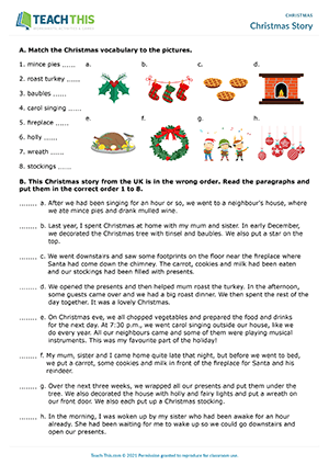 Christmas Story Worksheet Preview