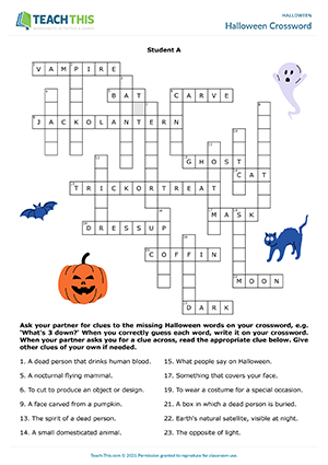 Halloween Crossword Preview