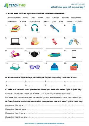 What have you got in your bag? Preview