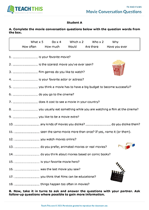 Movie Conversation Questions Preview