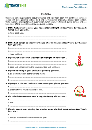 Christmas Conditionals Preview