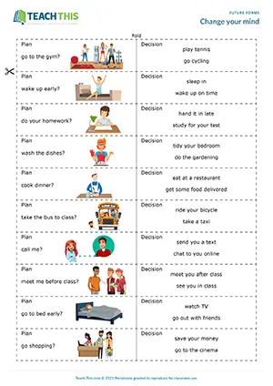 Going to and Will activity, asking and answering, controlled and freer practice, A2