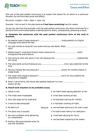 Cause and Effect Worksheet Preview