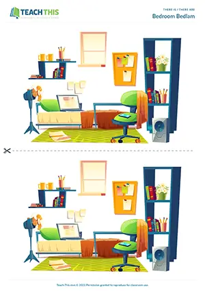 ESL There Is Are Game preview, Elementary A1-A2, matching, pair work
