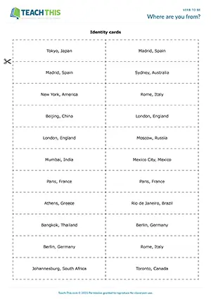ESL Verb to be Game preview, Elementary A1-A2, forming and writing sentences, memorising, speaking and writing